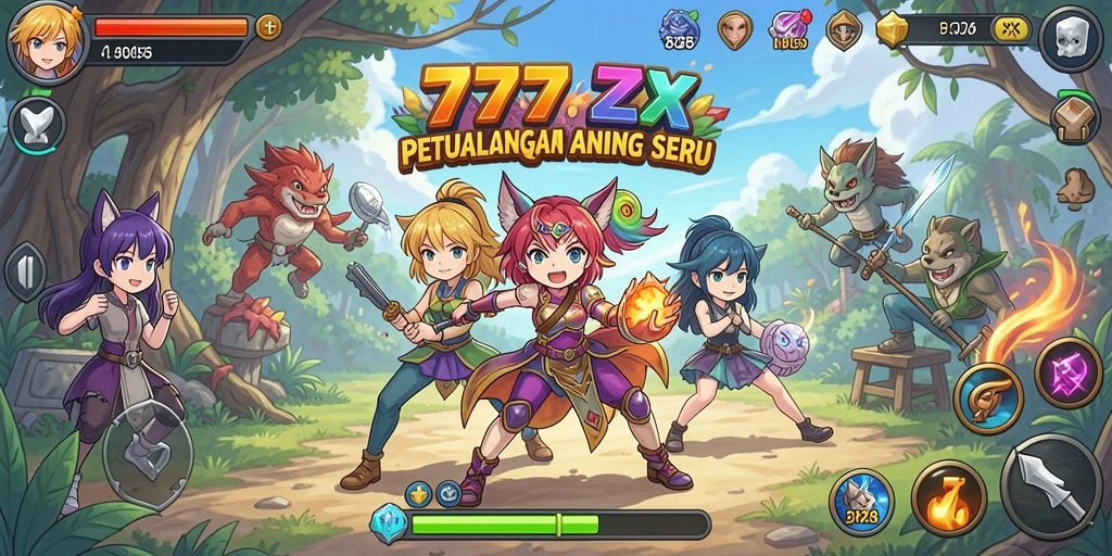 Tampilan gameplay yang menampilkan karakter Anime dalam aksi.