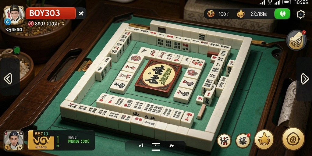 Tampilan gameplay menarik BOY303 dengan elemen Mahjong yang khas.