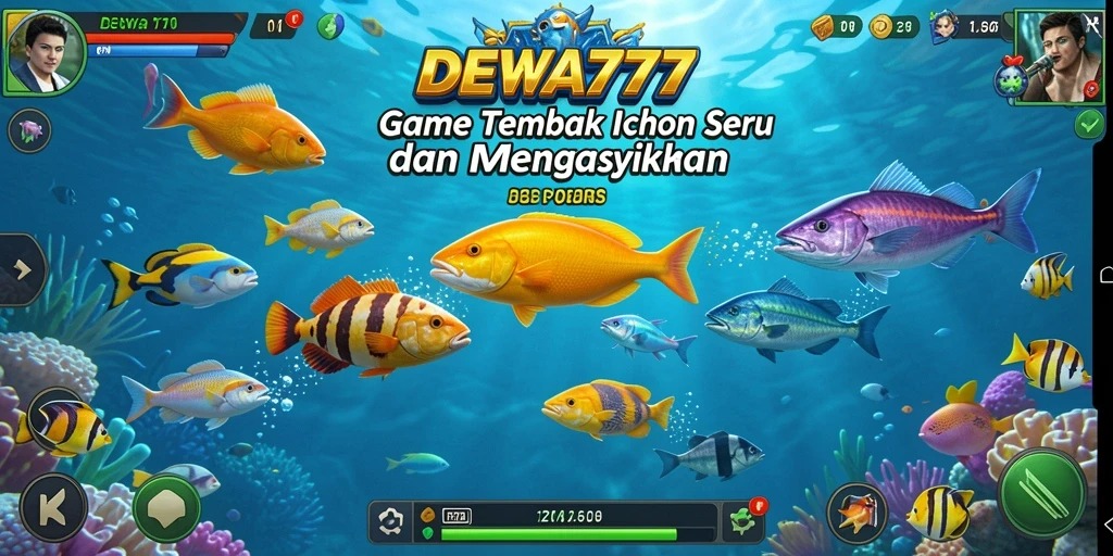 Tangkapan layar gameplay DEWA777 dengan aksi Tembak Ikan yang seru.