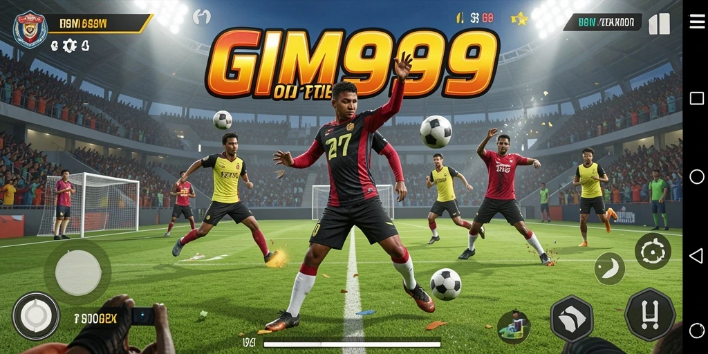 Tampilan gameplay GIM999 dengan aksi olahraga yang mendebarkan.