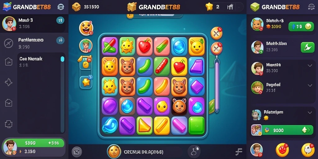 Tampilan gameplay penuh warna di GRANDBET88 yang menarik.