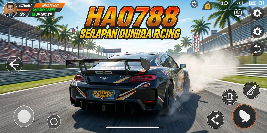 Tampilan gameplay HAO788 yang menarik saat balapan di sirkuit.