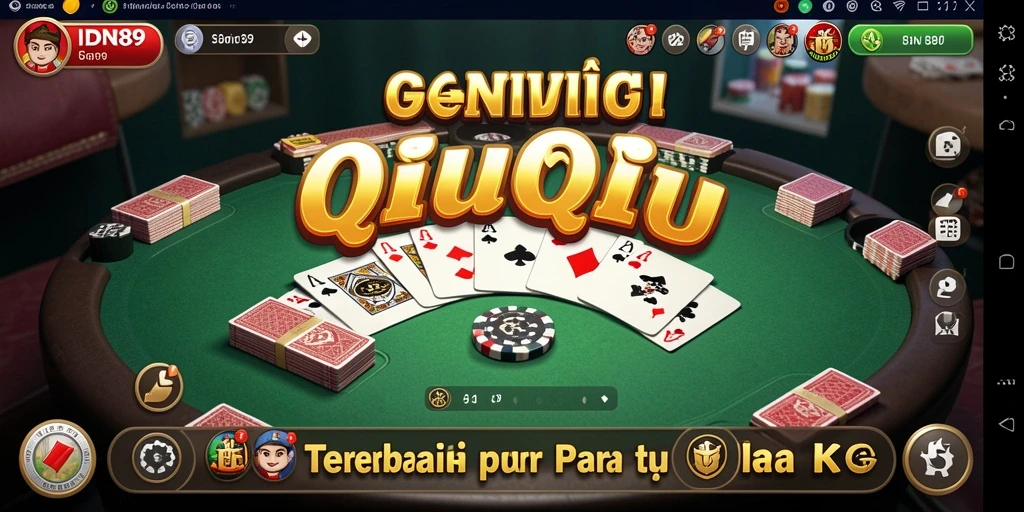 Tangkapan layar IDN89 menampilkan aksi seru permainan QiuQiu.