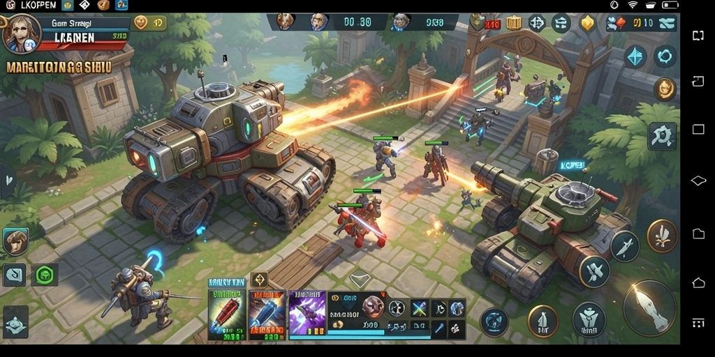 Tangkapan layar gameplay LKOPEN dengan elemen strategi yang mendebarkan.
