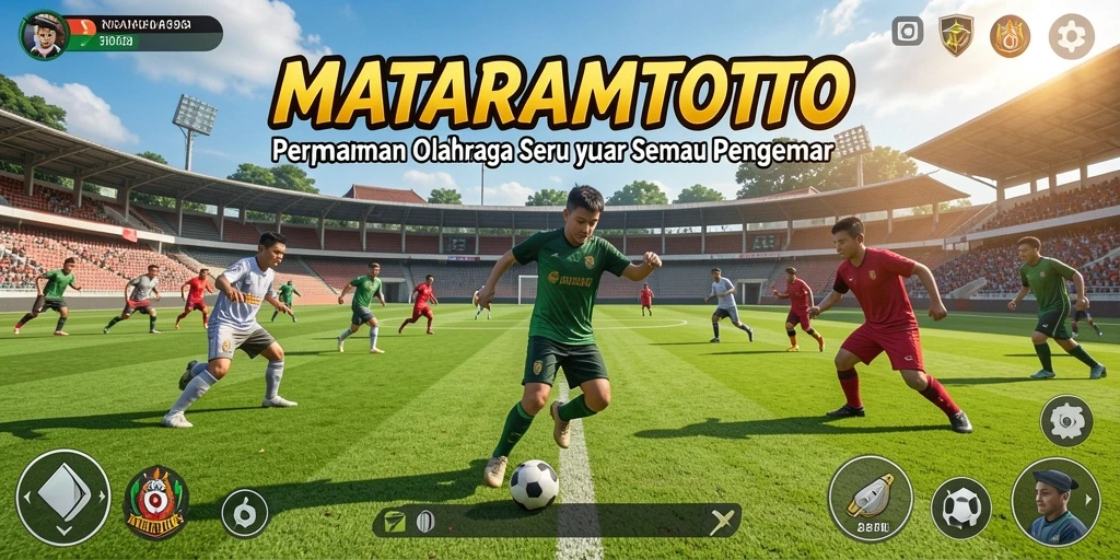 Tampilan gameplay seru dari MATARAMTOTO yang penuh aksi olahraga.