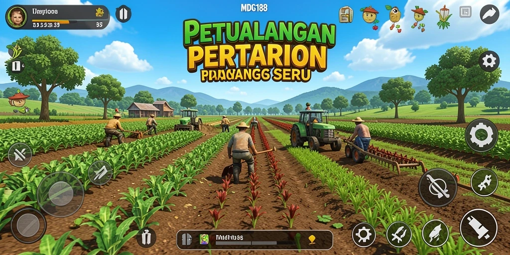 Screenshot utama MDG188 menampilkan keindahan ladang yang subur.
