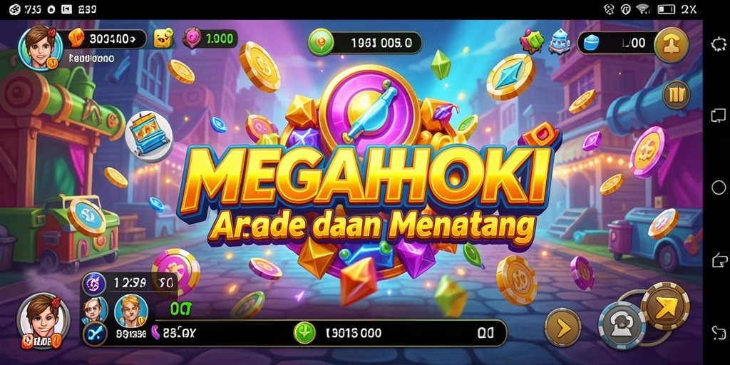 Tampilan gameplay seru dari MEGAHOKI yang penuh tantangan.
