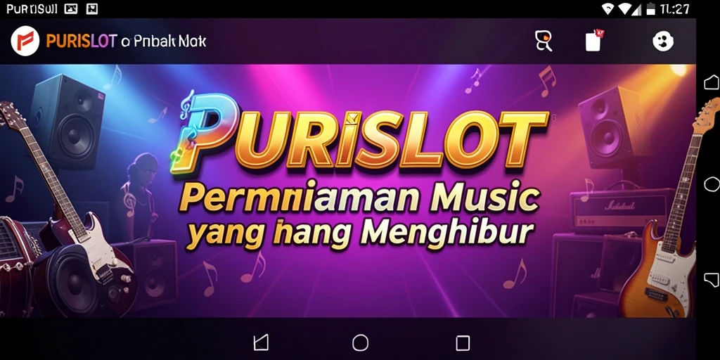 Screenshot gameplay PURISLOT dengan ritme musik yang dinamis.