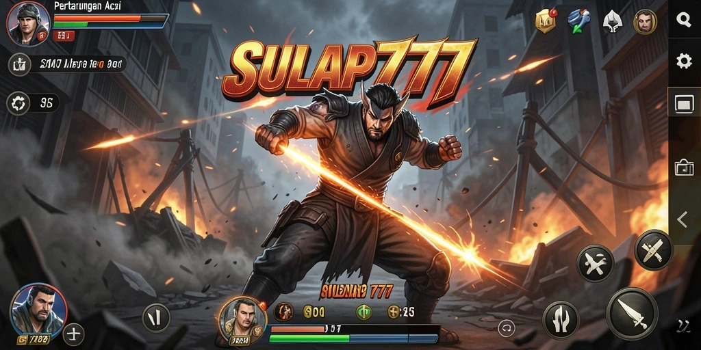 Screenshot aksi mendebarkan dalam SULAP777 yang menampilkan pertarungan seru.