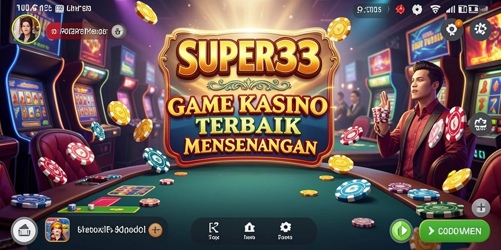 Tangkapan layar SUPER33 menampilkan aksi seru permainan Kasino.